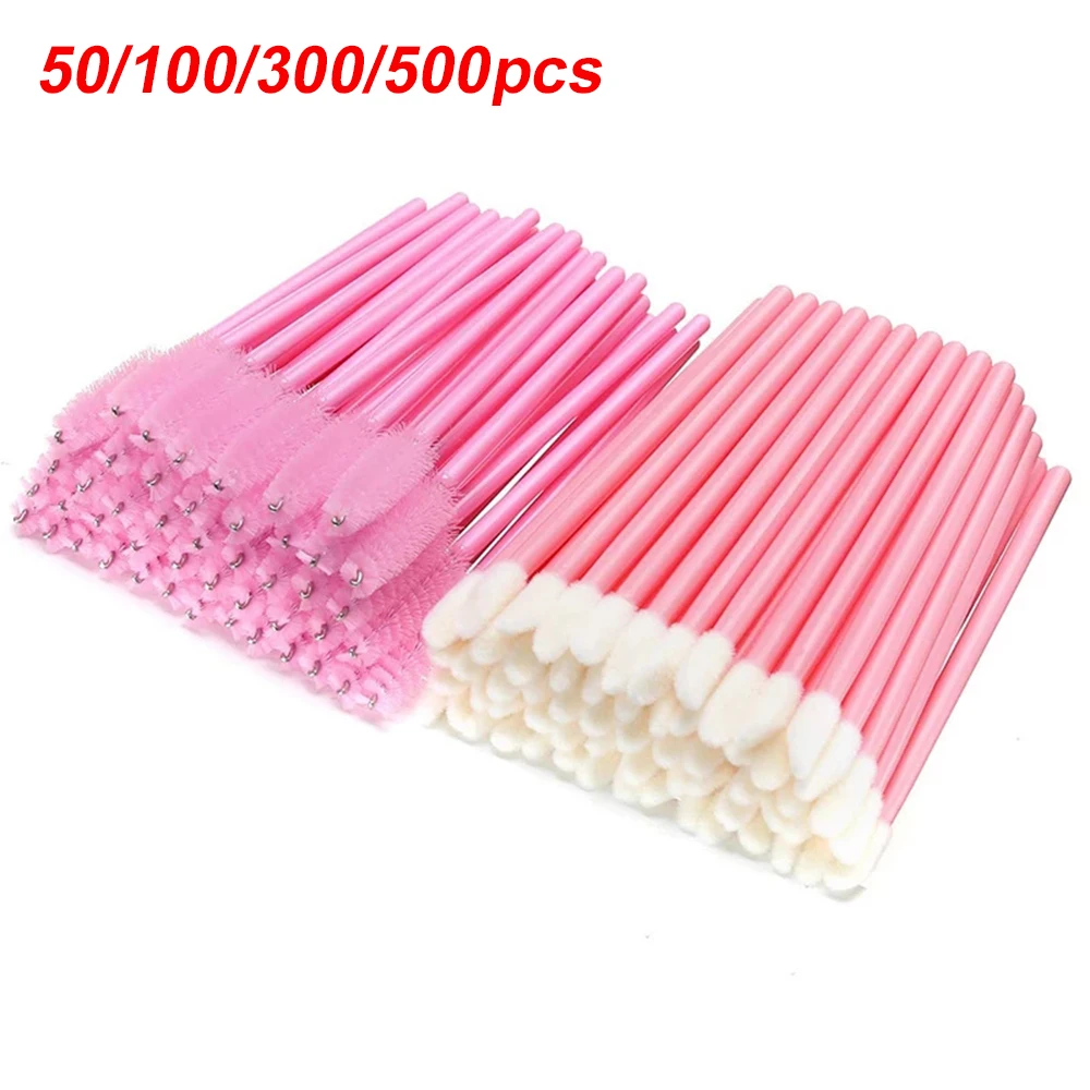 Top Trends: Eyelash Brushes Disposable Eyebrow Eyelash Spoolies Mascara Wands Applicator For Eyelash Extension Makeup Tool 50 / 100 / 300 / 500pcs Shoppable Styles