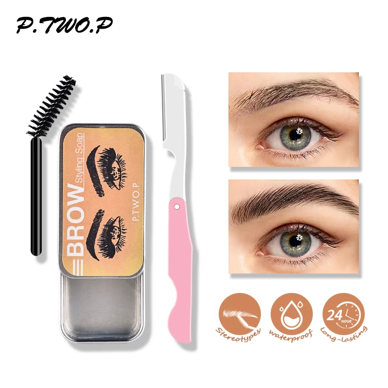 Top Trends: P.TWO.P Waterproof 3D Eyebrow Styling Soap Wax Quick-drying Makeup Eyebrow Sculpt Soap Natural Wild Brow Setting Gel Wax Shoppable Styles