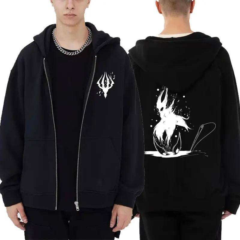 Top Trends: Game Hollow Void Hollow Knight Zipper Hoodie Men's Fashion Casual Zip Up Hoodies Men Anime Vintage Sweatshirt Man Hooded Jacket Shoppable Styles