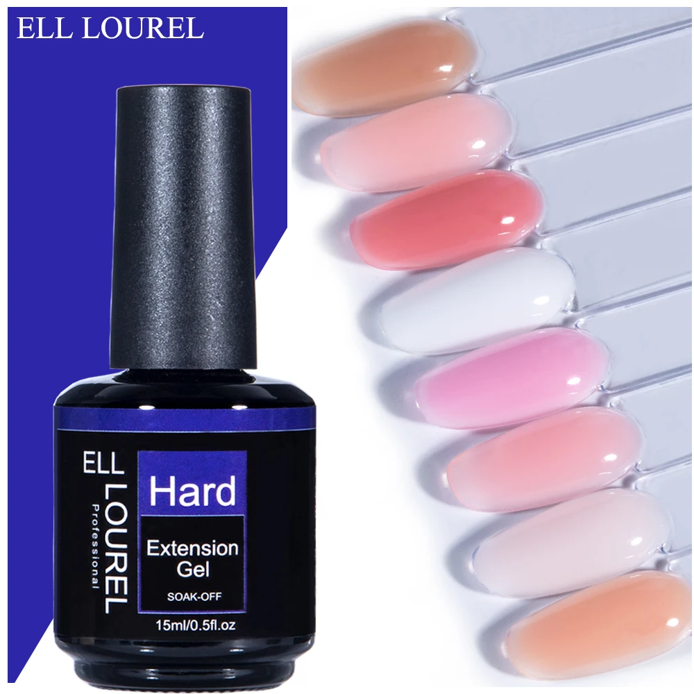 Top Trends: ELL LOUREL Milky White Builder Nail Gel For Extension In A Bottle 15ML Nude Pink Clear Poly Hard Gel Nail Polish UV Nails Art Shoppable Styles