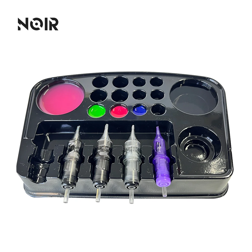 Top Trends: 12PCS / Set Disposable Tattoo Ink Cup Tray Cartridge Needles Holder Pigment Container For Permanent Makeup Tattoo Supplies Shoppable Styles