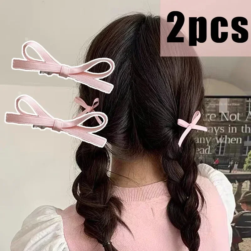 Top Trends: New Bowknot Hair Clips Sweet Ballet Ribbon Bow Hairpins Bang Clip Korean Girls Mini Grabs Clips Female Headwear Hair Accessories Shoppable Styles