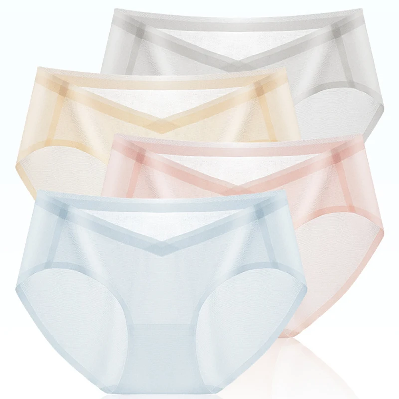 Top Trends: Ice Silk Pregnant Panties Summer Soft Women Seamless Elastic Briefs Underpant Breathable Translucent Cozy Quick-drying Underwear Shoppable Styles