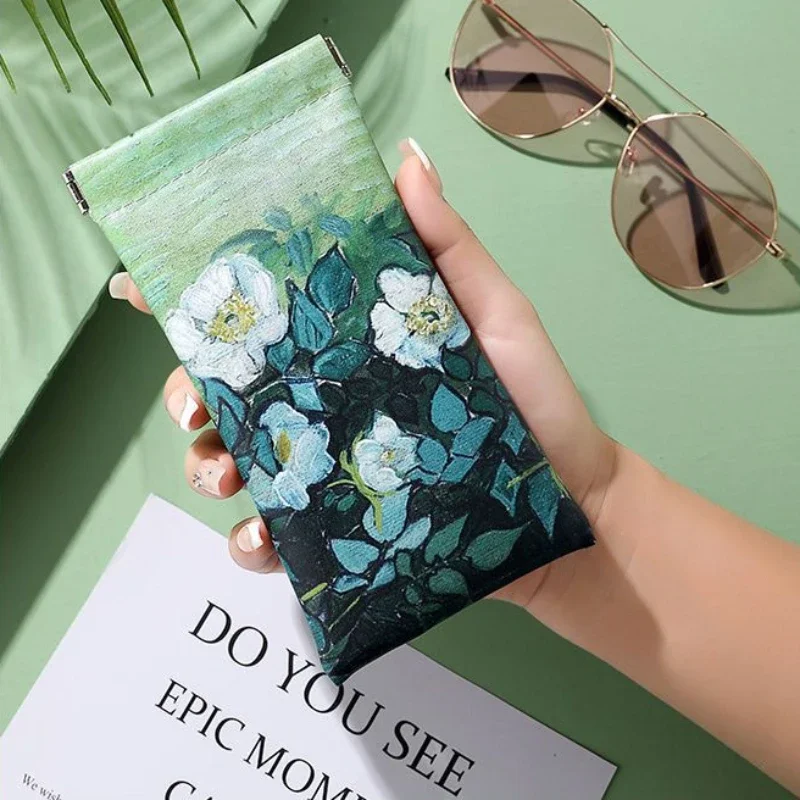 Top Trends: Van Gogh Glasses Case Wild Rose Floral Art Trend Daily Sunglasses Pouch Male Female Eyewear Storage Wholesale Shoppable Styles