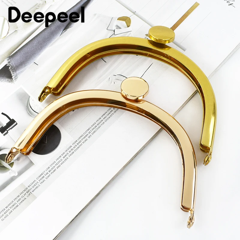 Top Trends: 2 / 5Pcs Deepeel 10cm Round Handle Purse Frames Metal Kiss Clasp Sewing Kit Handles Making Bags DIY Bag Frame Hardware Accessories Shoppable Styles