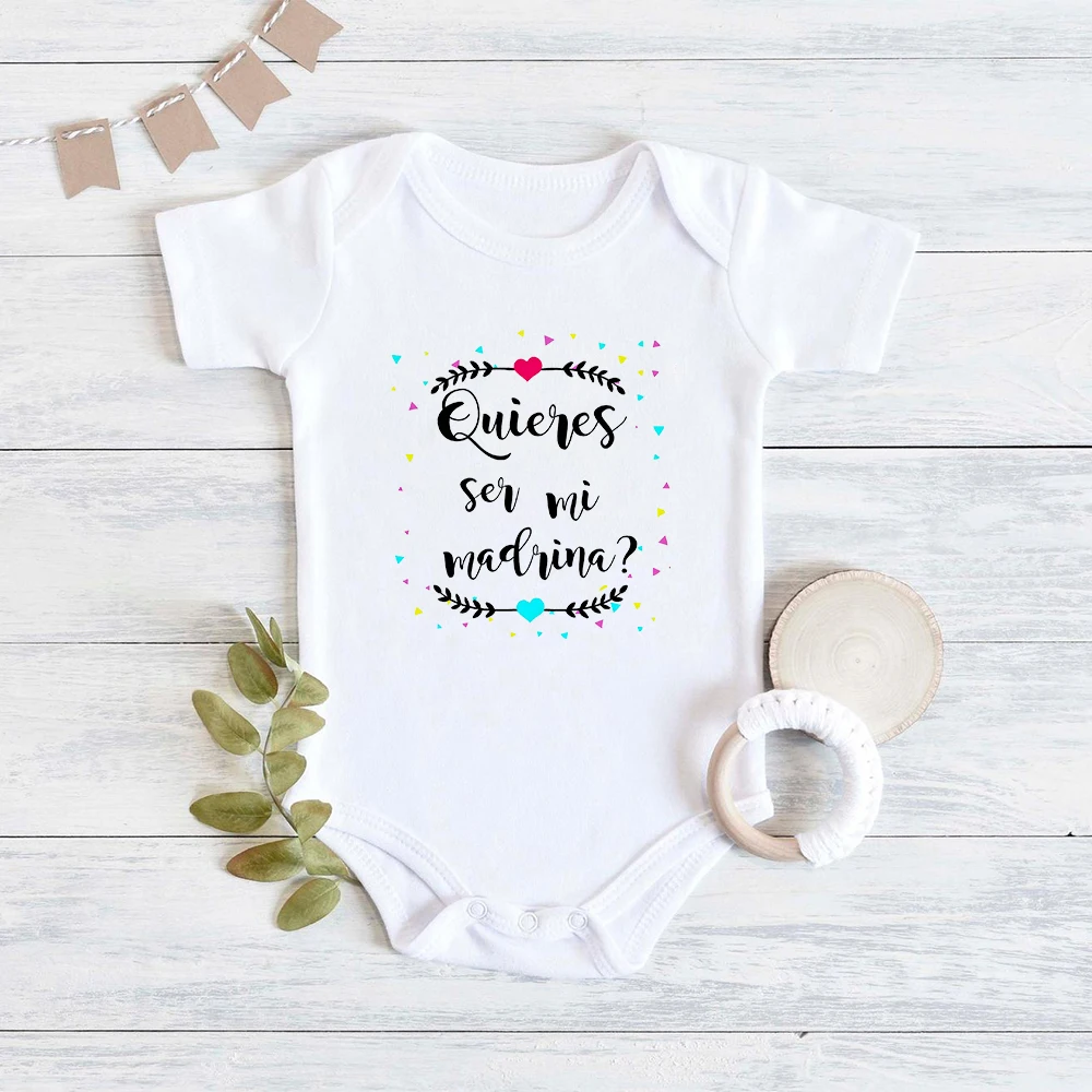 Top Trends: Quires Ser Mi Madrina Baby Romper 2022 Coming Soon Newborn Baby Bodysuit Pregnant Announcement Baby Clothes Babies 0 To 3 Months Shoppable Styles