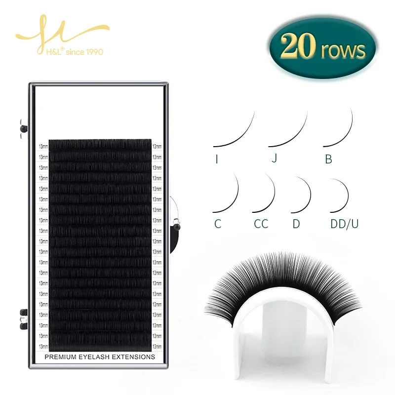 Top Trends: H&amp;L SINCE 1990 20Rows Faux Individual Lashes Maquiagem Cilios For Professionals Black Soft Eyelash Extension Thin Tape Shoppable Styles