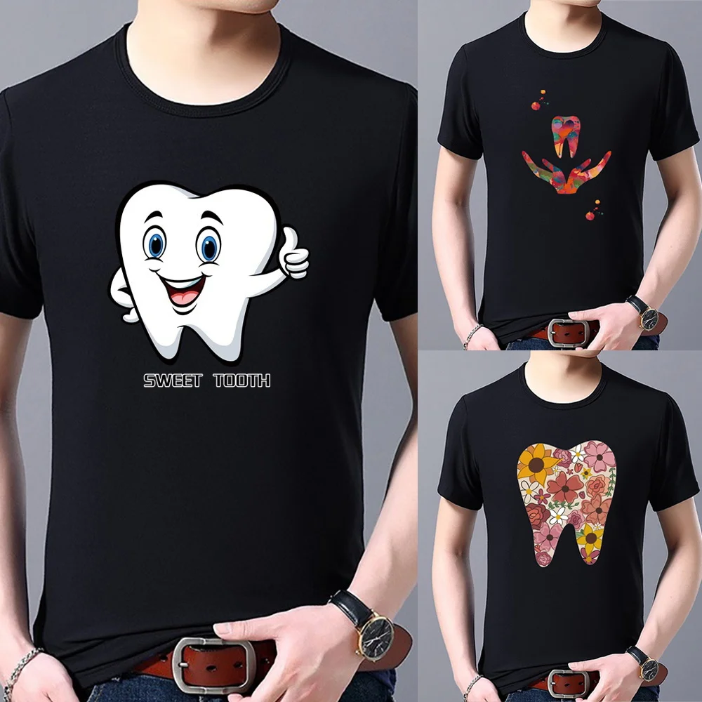 Top Trends: 2022 T Shirt Teeth Pattern Series Design Men Women Print Street Harajuku Top Tee Summer Street Trend Gifts Graphic TShirts Shoppable Styles