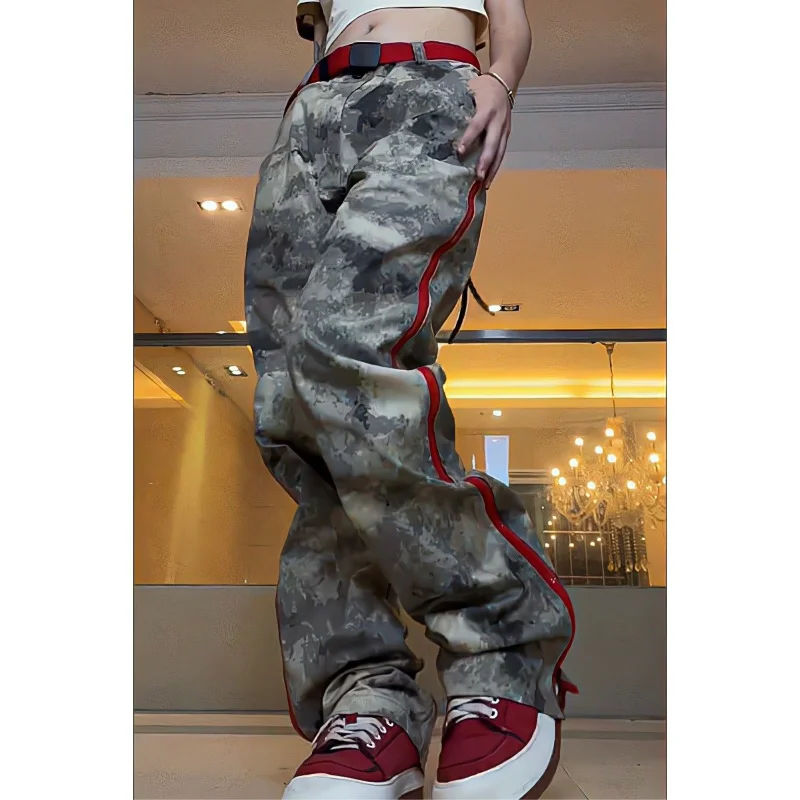 Top Trends: Hip Hop Vintage Women Camouflage Jeans High Street Spring Autumn High Waist Pants Streetwear Fashion Loose Y2k Casual Trousers Shoppable Styles