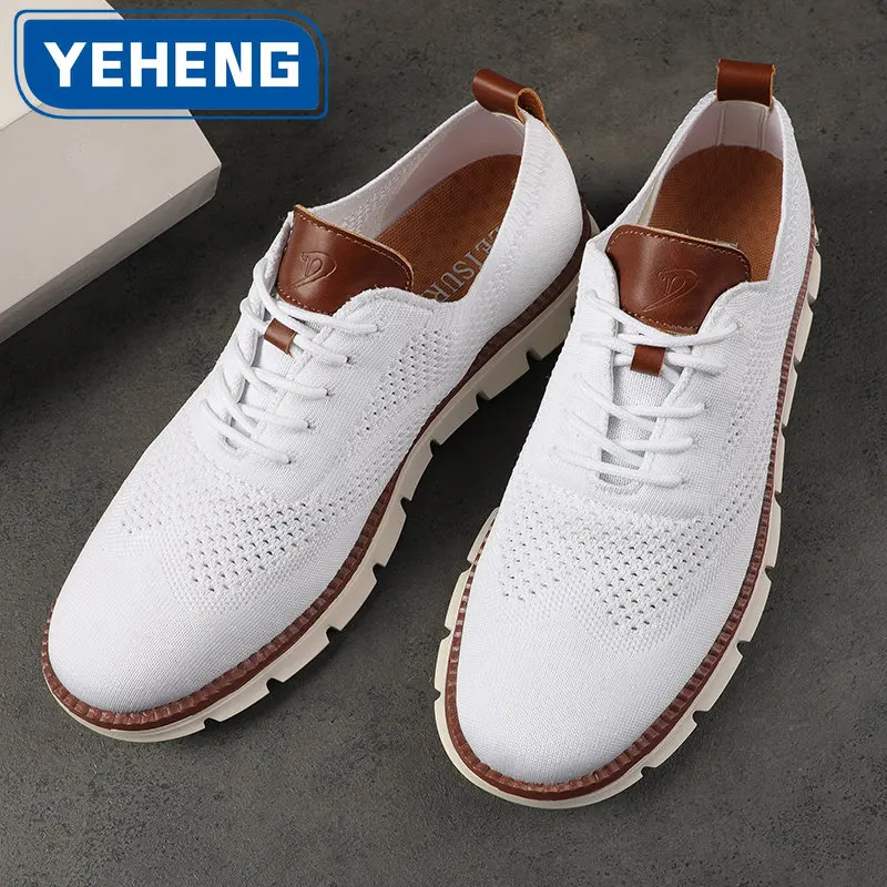 Top Trends: Men&#039;s Spring Autumn Casual Sneakers Brogue Mesh Soft Light Breathable Driving Shoes Outdoor Flat Shoes Comfortable Casual Shoes Shoppable Styles