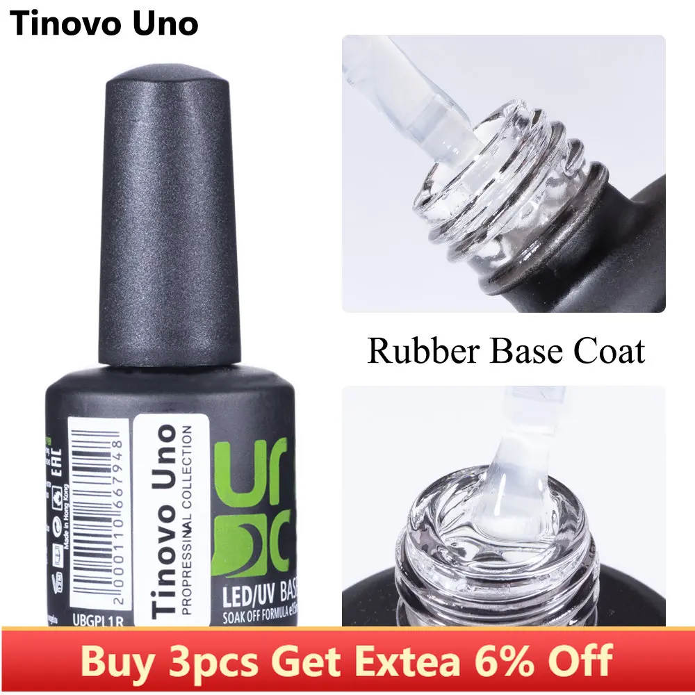 Top Trends: Tinovo Uno Professional Rubber Base Coat UV Gel Nail Polish 15ml Thick Long Lasting Esmalte Gelpolish All For Manicure Nails Art Shoppable Styles