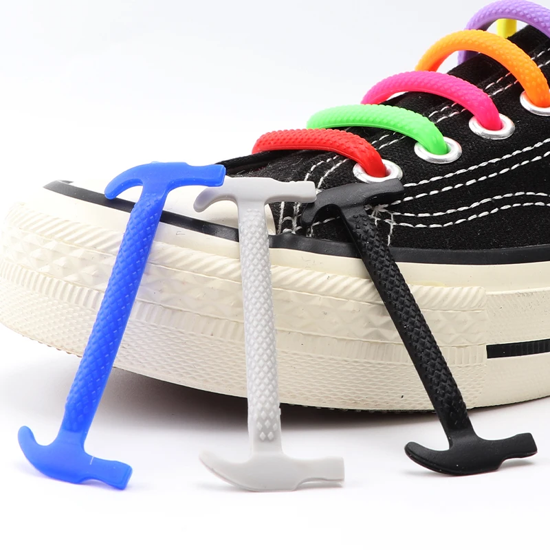 Top Trends: 16Pcs Round Silicone Shoelaces Without Ties No Tie Shoe Laces Elastic Laces Sneakers Kids Adult Rubber Quick Shoelace For Shoes Shoppable Styles