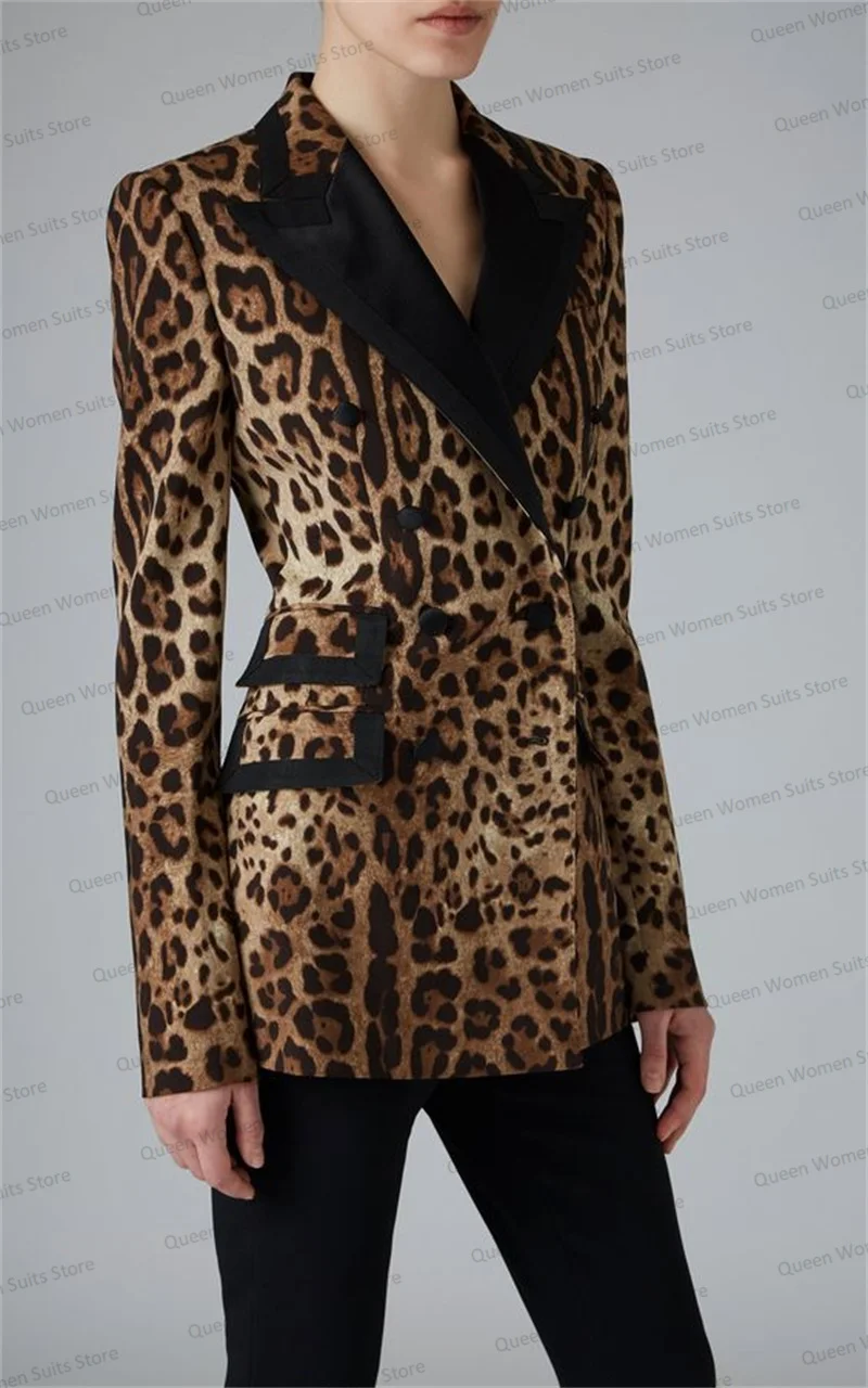 Top Trends: Leopard Lining Women Suits 1 Piece Jacket Velvet Evening Prom Gowns Tailored Blazer Coat Outfit Fashion костюм женский Shoppable Styles