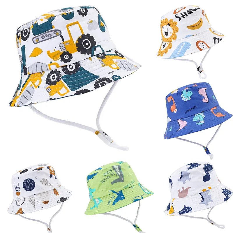 Top Trends: New Baby Sun Hats For Boys Girls Cartoon Bucket Hat UV Cotton Summer Panama Girls Hat Bonnet Kids Toddler Children Fisherman Hat Shoppable Styles