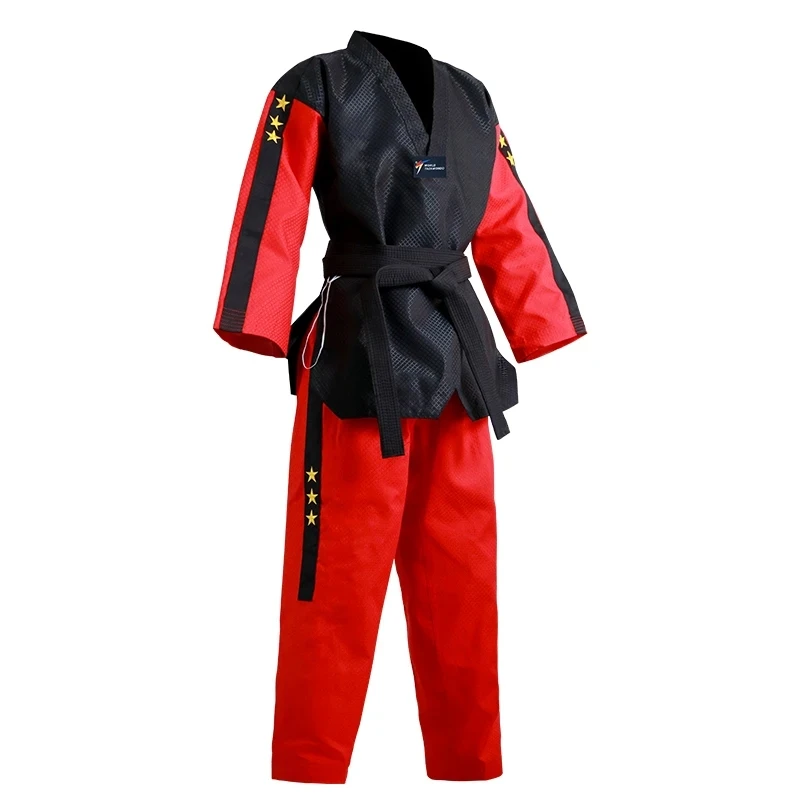 Top Trends: Brand New 3 StarsTaekwondo Uniform TKD Long Sleeve Kids Adult Clothes Taekwondo Dobok Martial Arts Suits Tae Kwon Do Shoppable Styles