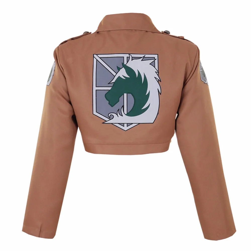 Top Trends: Anime Attack On Titan Jacket AOT Shingeki No Kyojin Military Police Eren Jaeger Cosplay Costume Game Japanese Halloween Carnival Shoppable Styles