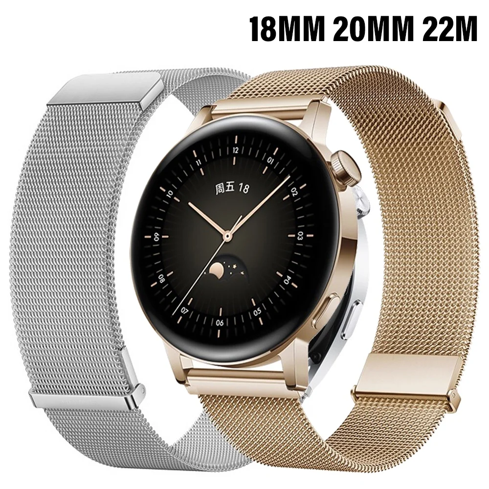 Top Trends: Original Huawei Milanes Strap For Huawei GT4 41MM 46MM Watch 4 Pro Stainless Steel 18MM 20MM 22MM Band Samsung Galaxy 6 Classic Shoppable Styles