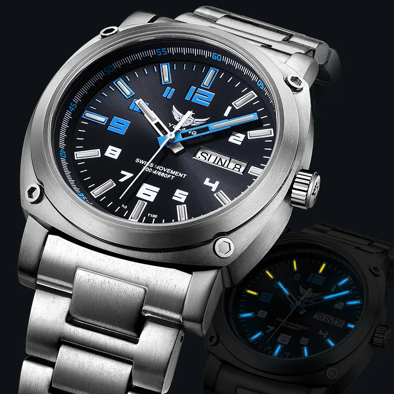 Top Trends: V3.4 Yelang Top Brand Super Titanium Alloy Bezel 44mm 200M PROFESSIONAL WATERPROOF SW220 Automatic Mechanical Diving Watch Reloj Shoppable Styles