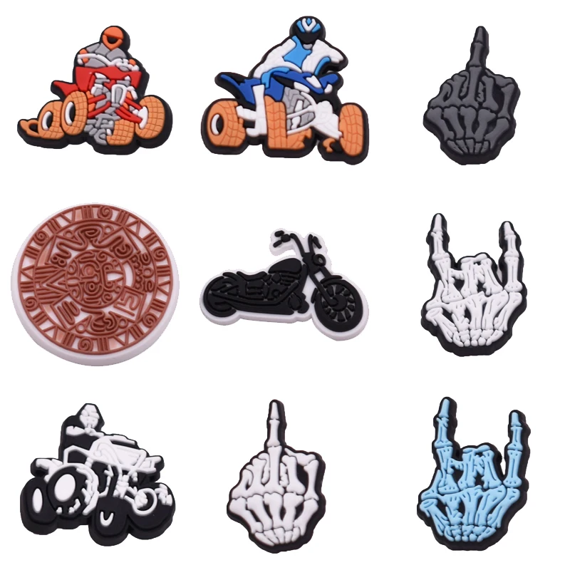 Top Trends: 1Pcs PVC Punk For Croc Charm DIY Badge Unisex Sandals Buckle Kids Pins Decoration Jeans Shoe Accessories Wristbands Wholesale Shoppable Styles