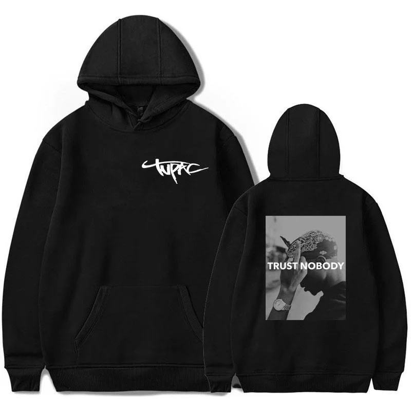 Top Trends: Rapper 2-2Pacs Tupac Shakur Trust Nobody Hoodies Unisex Fashion Personality Hooded Pullover Casual Long Sleeve Sweatshirts Shoppable Styles