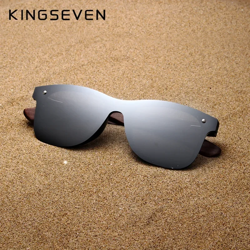 Top Trends: KINGSEVEN Handmade Sunglasses Men Polarized Walnut Wooden Eyewear Women Mirror Vintage Oculos De Sol Masculino UV400 Lenses Shoppable Styles