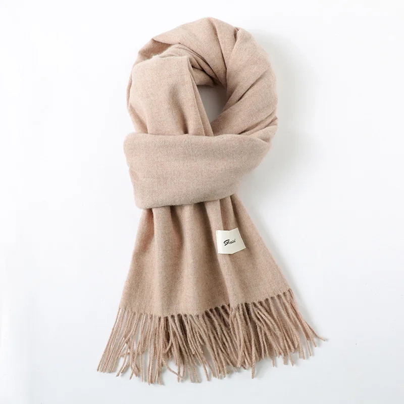 Top Trends: New Fashion Brand Women Cashmere Scarf High Quality Warm Soft Long Tassel Thick Pashmina Stole Scarves Wrap Neck Snood 200*70Cm Shoppable Styles