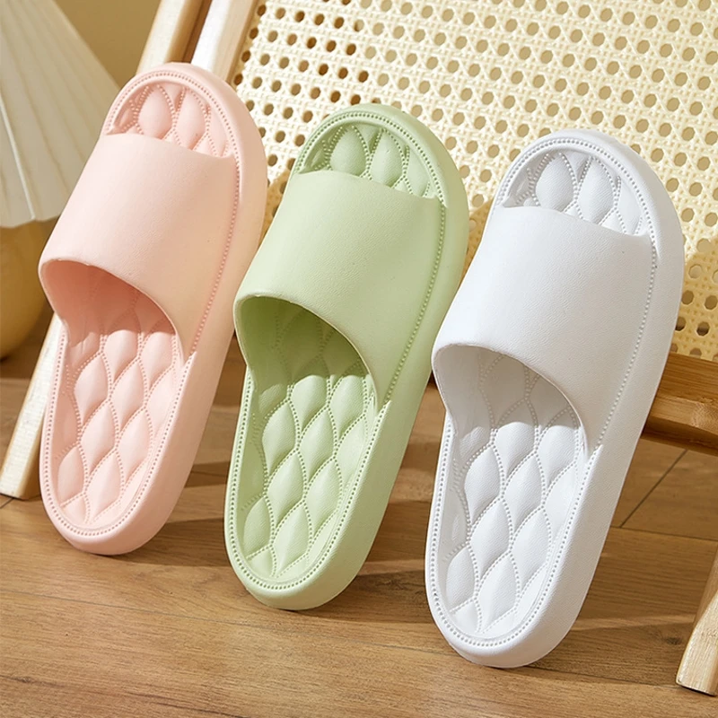 Top Trends: Summer Women Indoor Slippers Floor Flat Shoes Indoor Eva Flip Flops Female Non-slip Bathroom Home Slippers Zapatillas De Hombre Shoppable Styles