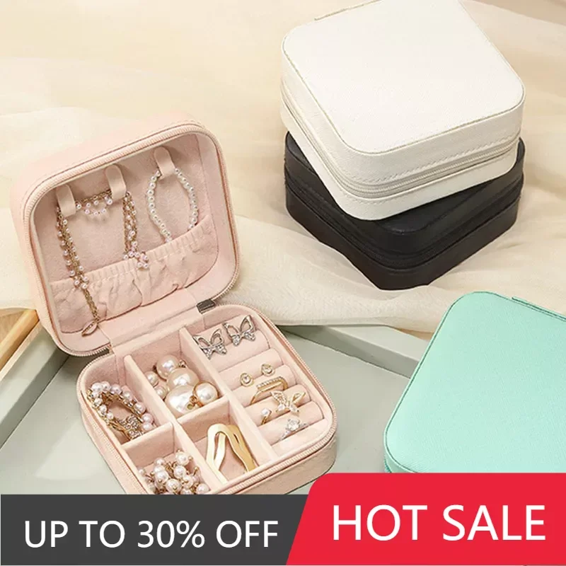 Top Trends: Ins Girl Travel Portable Zipper Jewelry Box, Earrings Necklace Ring Small Jewelry Bag, Cute Children's Jewelry Box Shoppable Styles