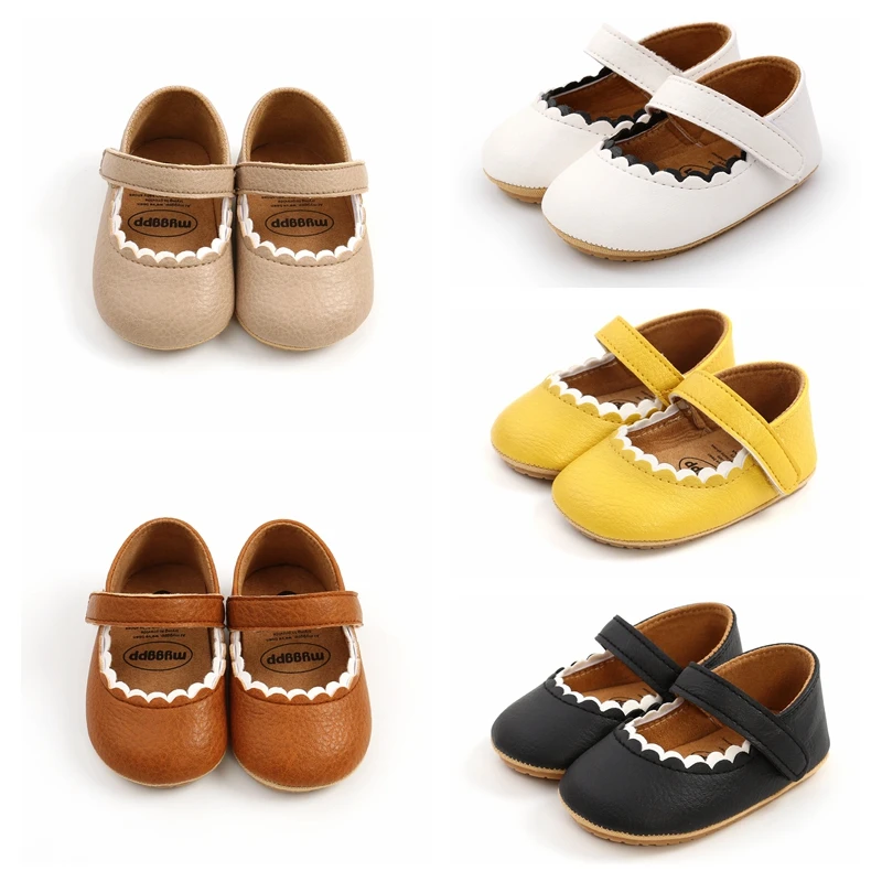 Top Trends: Soft Leather Baby Moccasins Shoes Newborn Rubber Sole First Walkers Floral Border Toddler Shoes Infant Girls Anti-slip Prewalker Shoppable Styles