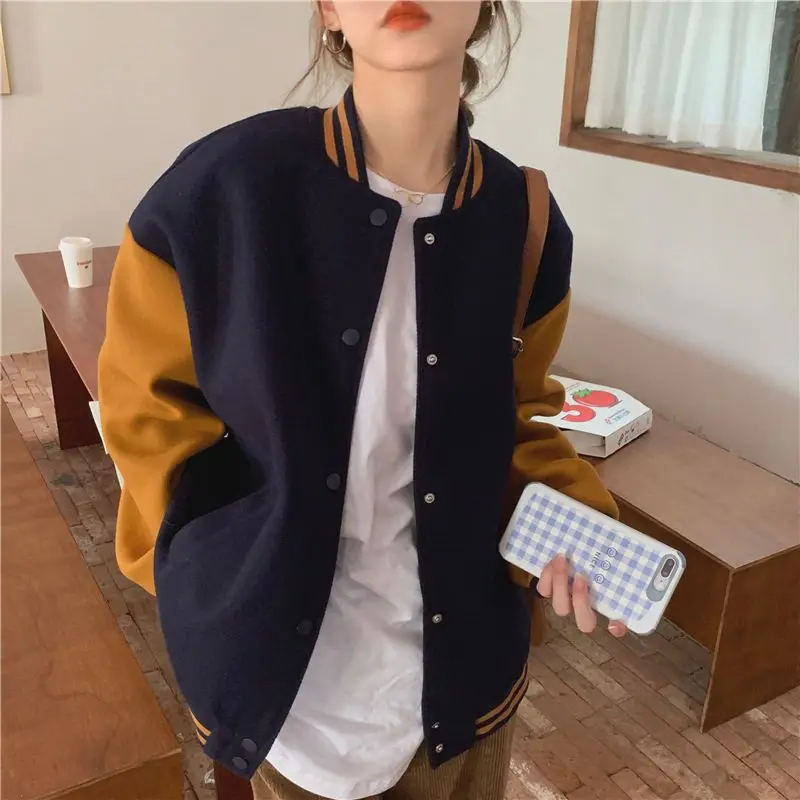 Top Trends: HOUZHOU Vintage Baseball Jacket Women Oversize Harajuku Style Streetwear Y2k College Varsity Jackets Korean Fashion Bomber Coat Shoppable Styles