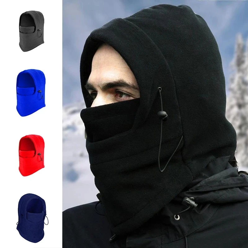 Top Trends: Men's Fleece Plush Balaclava Winter Women's Windproof Mask Beanies Hat Outdoor Hiking Cycling Head Hood Neckwarmer Bonnets Shoppable Styles