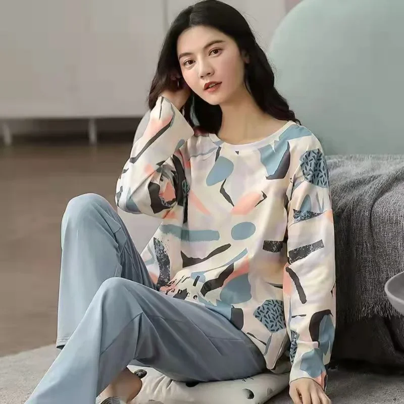 Top Trends: Women&#039;s Pajamas Spring And Autumn Long-sleeved Autumn And Winter Home Clothes Plus Size Simple Loose Suit Outerwear Shoppable Styles