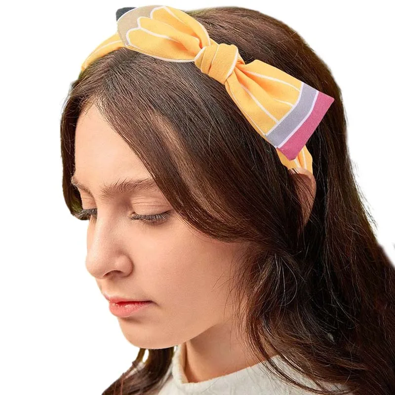 Top Trends: Oaoleer 2Pcs Back To School Hairband Hair Bows Clip For Baby Girl Cute Pencil Printed Hairpin Hairgrip Kids Headwear Accessories Shoppable Styles - Image 3