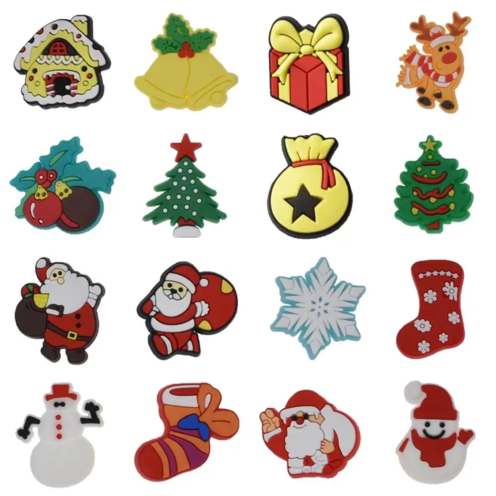 Top Trends: Wholesale 1pcs PVC Shoe Accessories For Crocs Charms Christmas Santa Claus Clogs Buckle Kids Pins Decoration Jeans Party Favors Shoppable Styles