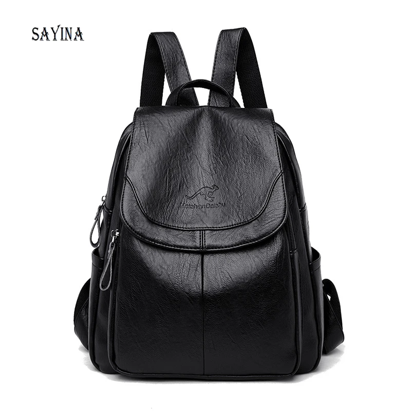 Top Trends: Genuine Women Leather Backpack Fashion Female Shoulder Bag Sac A Dos Ladies Bagpack Mochilas School Bags For Teenage Girls 2023 Shoppable Styles