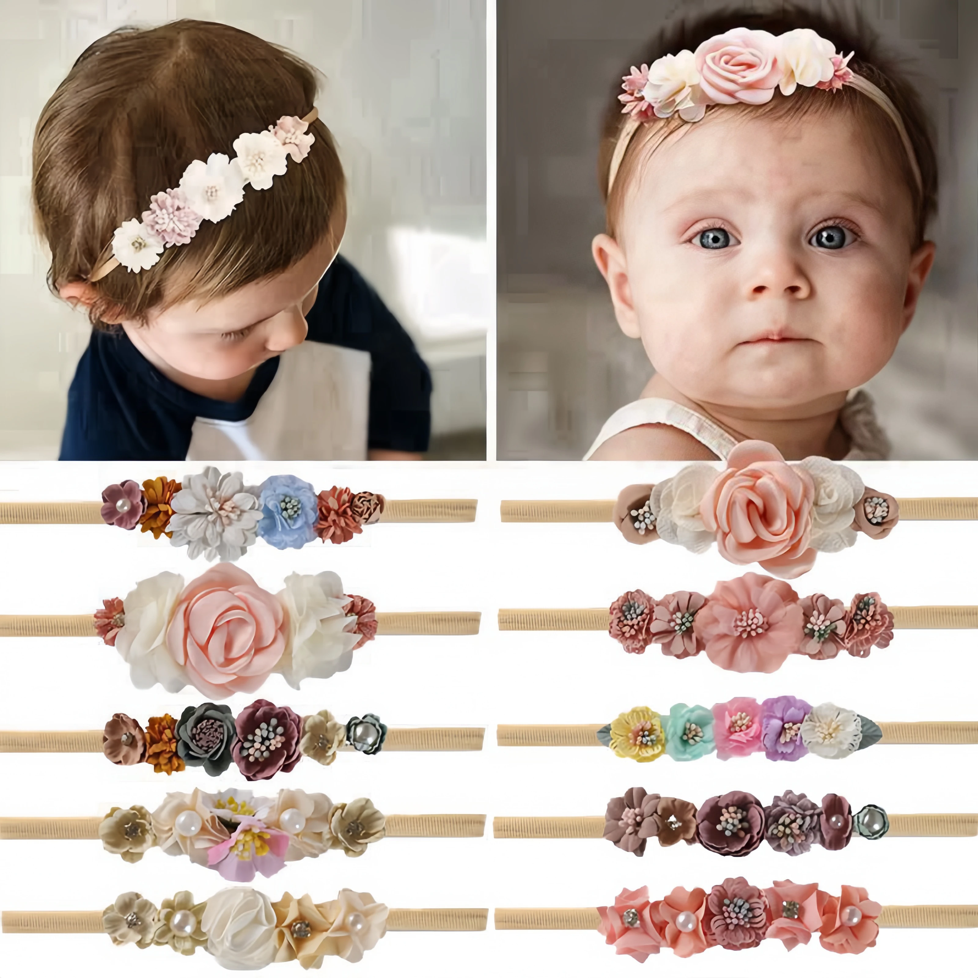 Top Trends: Baby Girl Headband Cute Baby Elastic Hair Band Newborn Head Flower Toddler Headband Headwear Kids Accessories Shoppable Styles