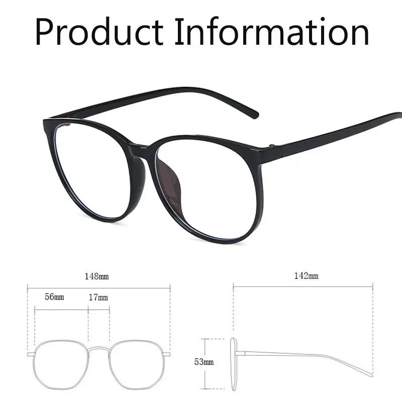 Top Trends: Anti Blue Light Blocking Myopia Eyeglasses Oversized Myopia Glasses Vintage Frame Eyewear Glasses Short-sighted Glasses Shoppable Styles - Image 6