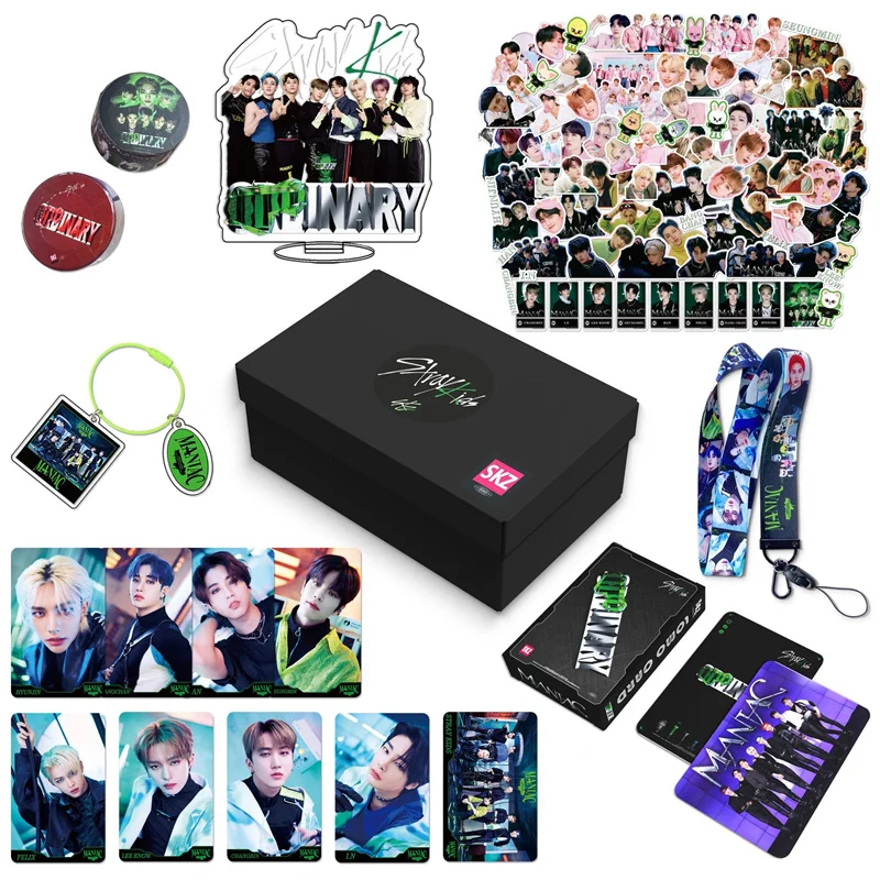 Top Trends: Kpop Stray Kids ODDINARY Gift Box Set New Album Photocards MANIAC Lomo Card Acrylic Stand Stickers Lanyard Keychain Fans Gift Shoppable Styles