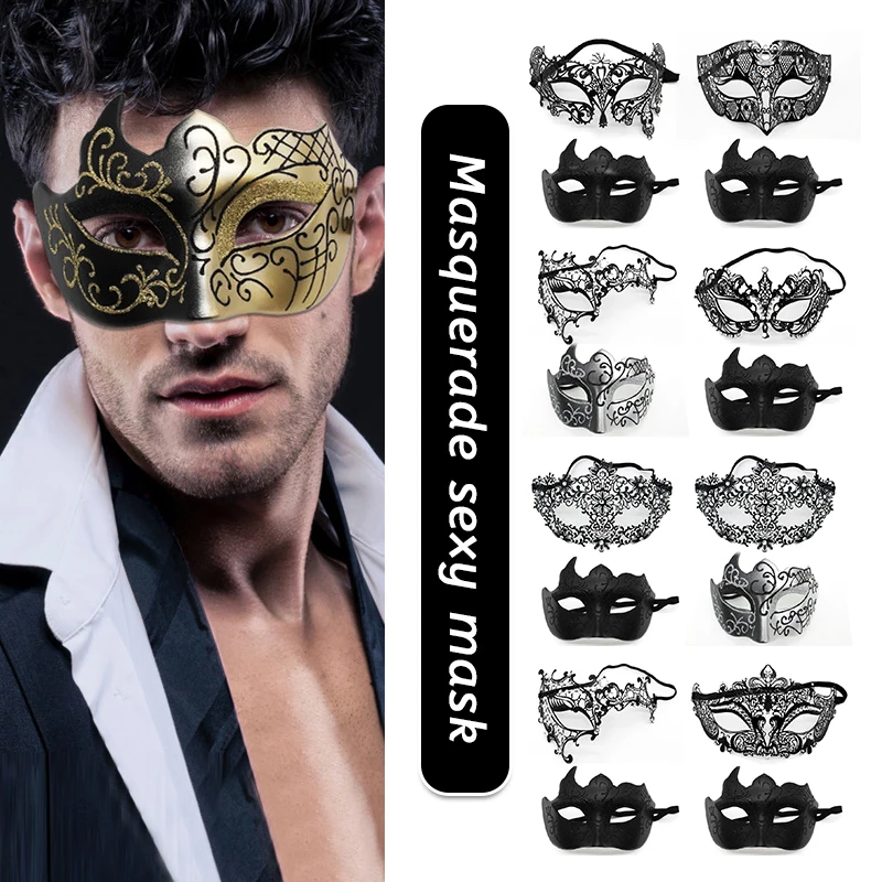 Top Trends: Couple Masquerade Mask Metal Masks Venetian Party Mask Halloween Costume Mask Mardi Gras Mask Roman Couple Suit Shoppable Styles