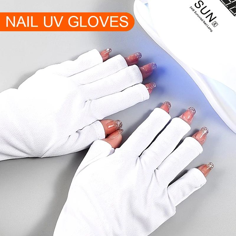 Top Trends: TWOING 1 Pair UV Protection Glove Anti UV Radiation Protection Gloves For Nail Art Gel UV LED Lamp Nail Dryer Manicure Salon Shoppable Styles