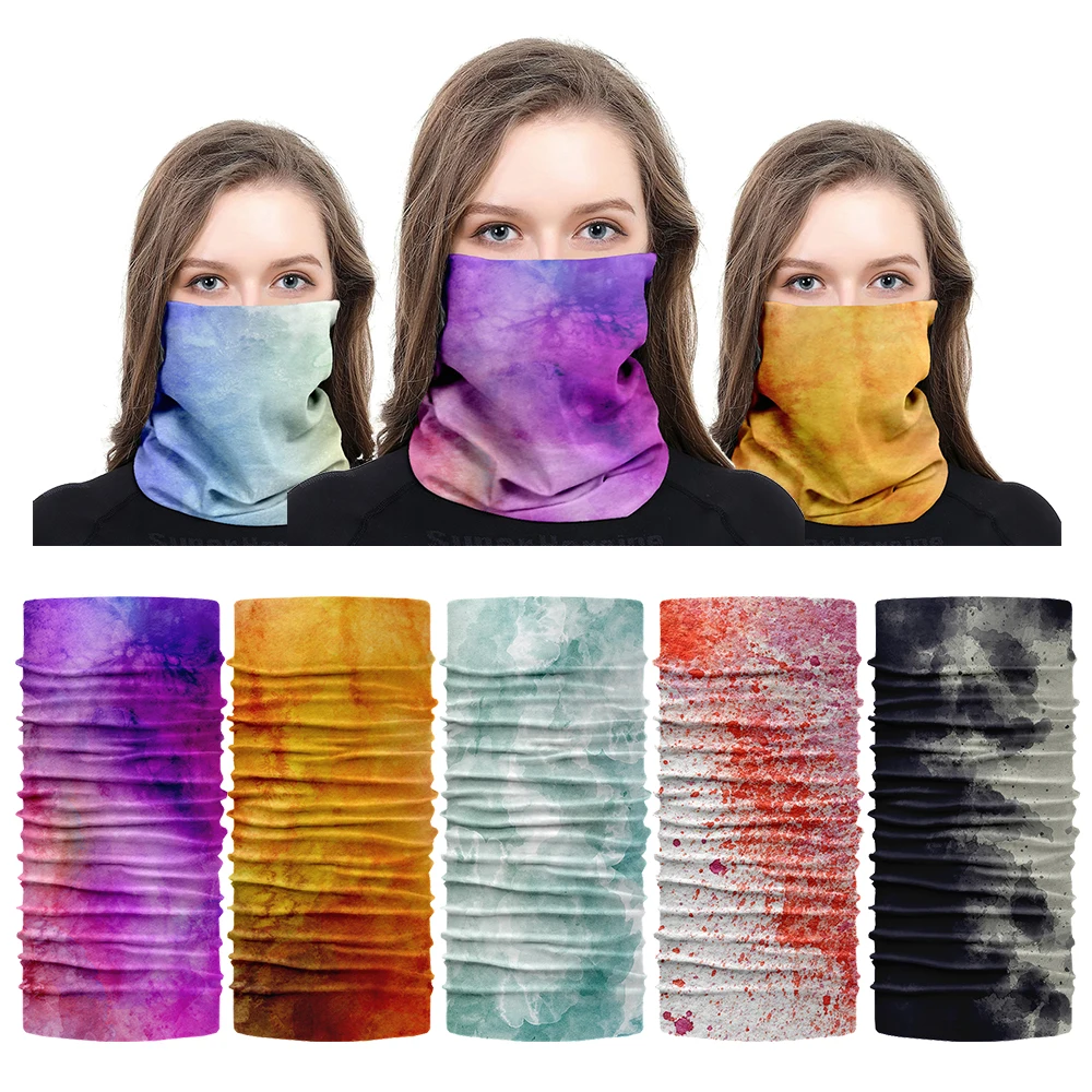 Top Trends: 3D Printing Multifunctional Seamless Magic Bandana Fun Retro Gradient Men Women Fishing Riding Neck Gaiter Balaclava Face Scarf Shoppable Styles