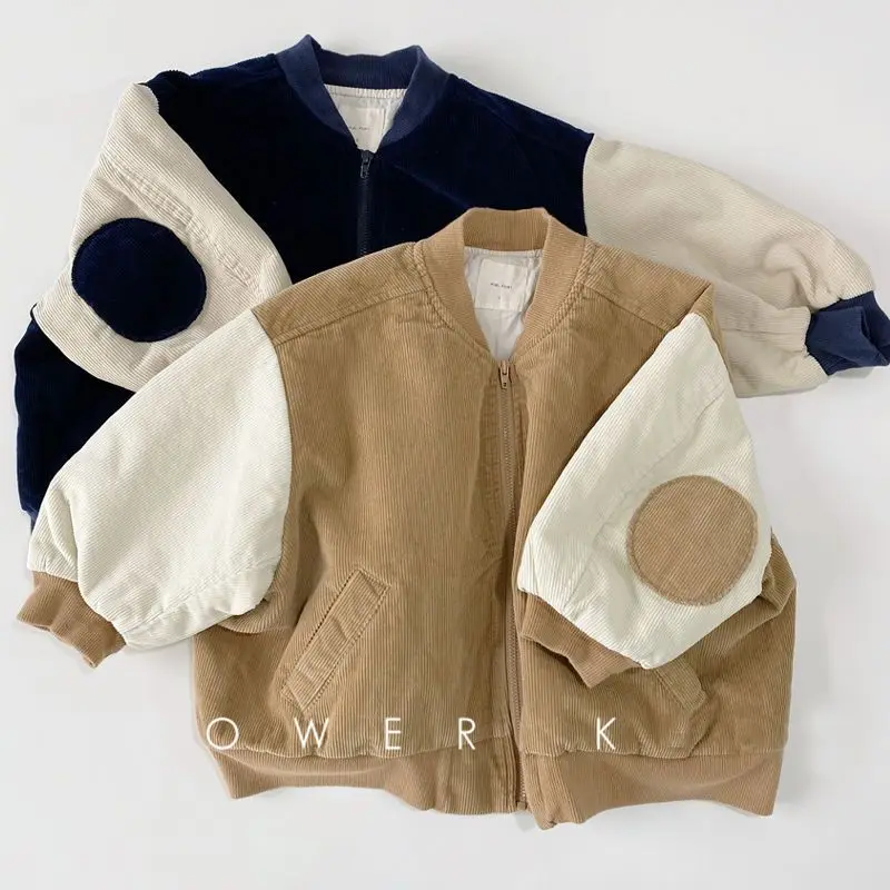 Top Trends: 2-7Y Fashion Baby Girl Boy Spring Corduroy Jacket Infant Toddle Child Bomber Coat Outwear Patchwork Spring Autumn Korea Clothes Shoppable Styles