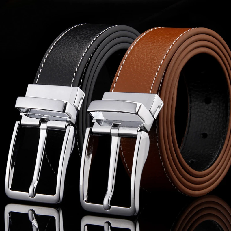 Top Trends: Genuine Leather Luxury Belts Male New Fashion Classic Vintage Pin Buckle Men Belt High Quality Casual Designer Belts 3.3cm Shoppable Styles