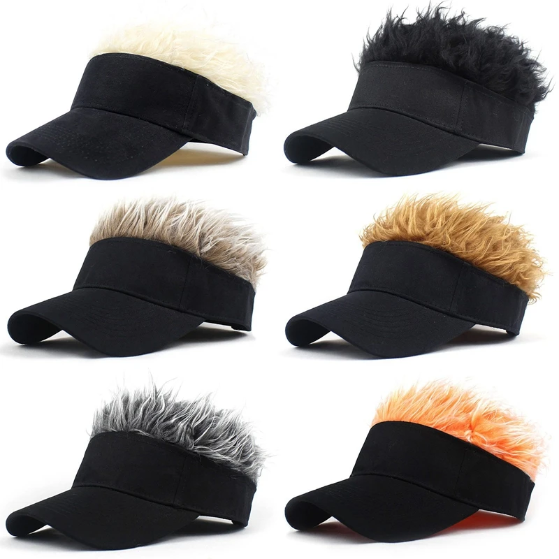 Top Trends: 2022 Baseball Cap With Spiked Hairs Wig Baseball Hat With Spiked Wigs Men Women Casual Concise Sunshade Adjustable Sun Visor Shoppable Styles