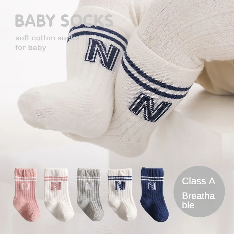 Top Trends: Newborn Baby Girls Socks Children&#039;s Non Slip Boys Socks Cute Mather Kids White Soft Cotton Solid Color Socks Baby Stuff Clothes Shoppable Styles