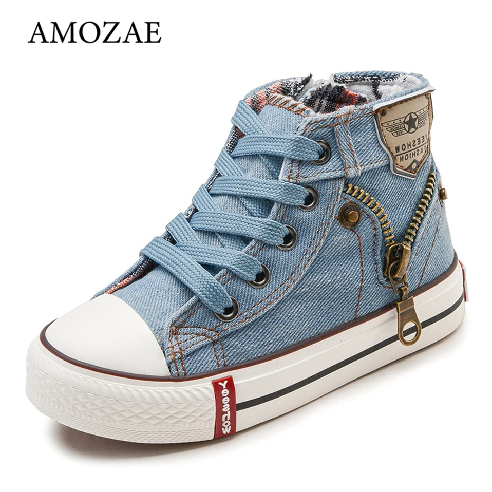 Top Trends: 2024 Canvas Children Shoes Sport Breathable Boys Sneakers Brand Kids Shoes For Girls Jeans Denim Casual Child Flat Boots Shoppable Styles