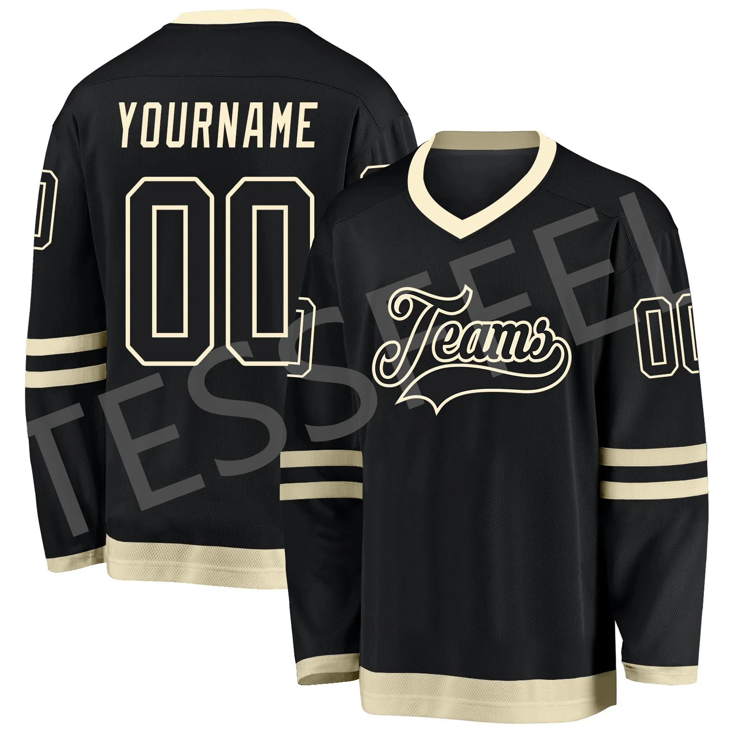 Top Trends: Drop Shipping Custom Name Hockey Jersey Suits Team Logo Tracksuit V-Neck Long Sleeves Retro 3DPrint Pullover Harajuku Casual X5 Shoppable Styles