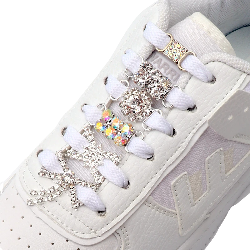 Top Trends: Diamond AF1 Shoe Decorations Shoelaces Metal Buckle Charms Luxury Rhinestone Shoes Accessories Metal Laces Lock Sneaker 1Pair Shoppable Styles