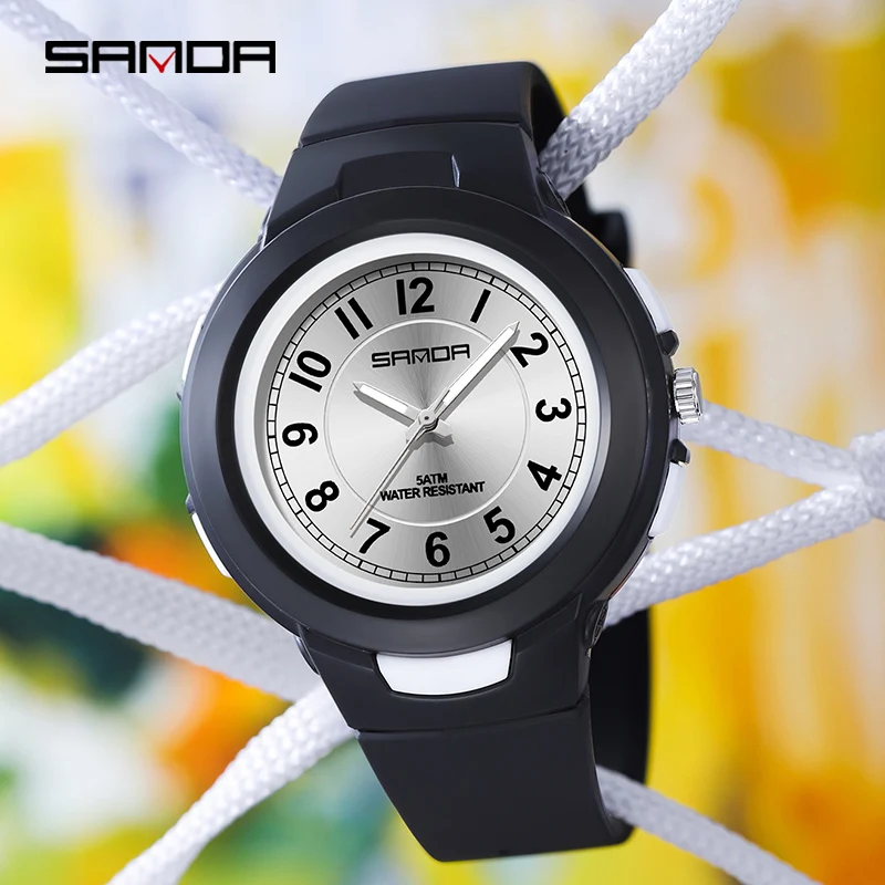 Top Trends: 2023 SANDA Fashion Causual Quartz Movement Watch Popular Universal Student Clock Waterproof Men Women Simple Design Watches 6095 Shoppable Styles - Image 2