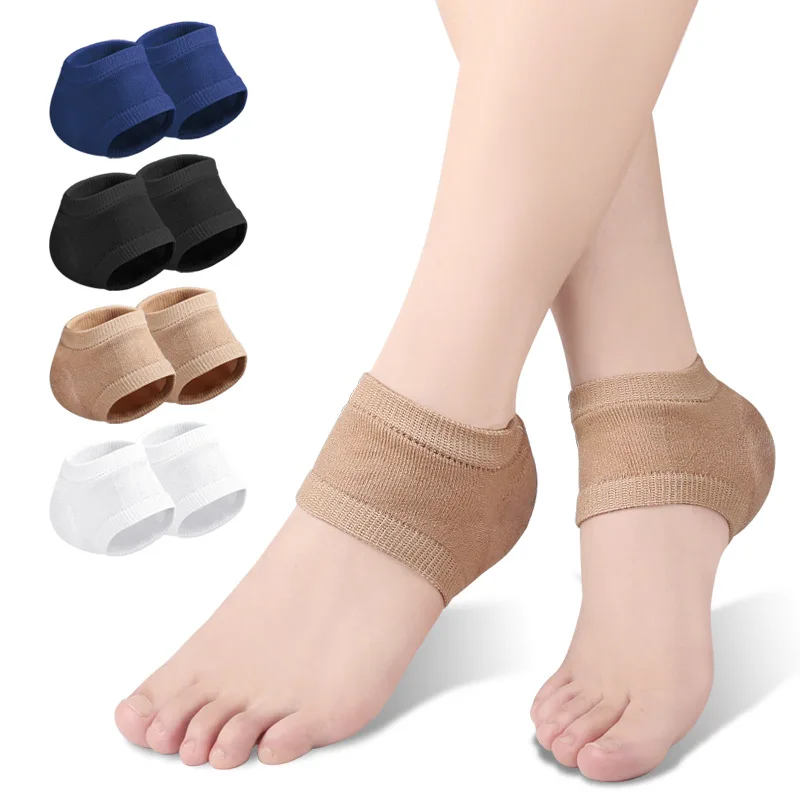 Top Trends: Gel Heel Protector Sleeve Silicone Heel Pads Heel Cups Plantar Fasciitis Support Feet Care Skin Repair Cushion Half-yard Socks Shoppable Styles